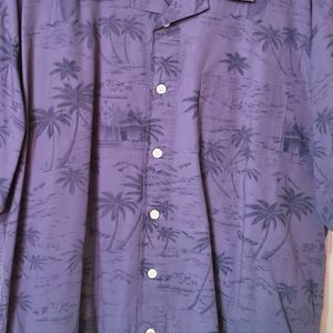 Men Hawaiian Polo Shirt Size 👕 Large